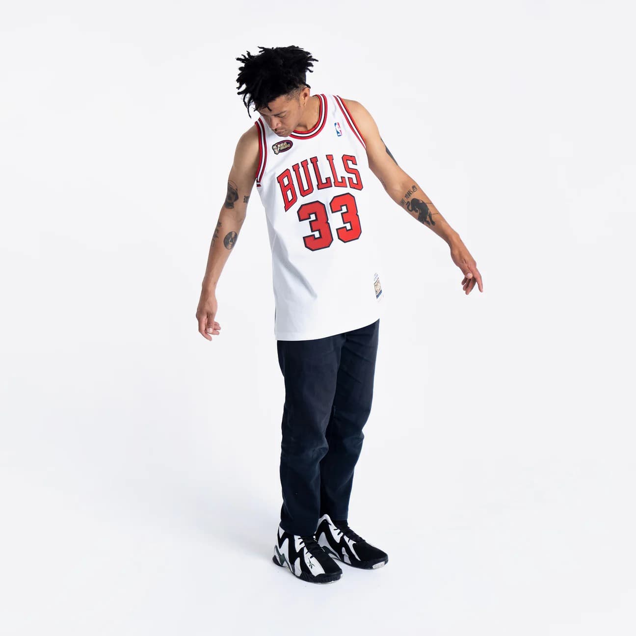 Баскетбольная джерси 1997-1998 Chicago Bulls Scottie Pippen #33 Authentic Finals Hardwood Classic White Jersey