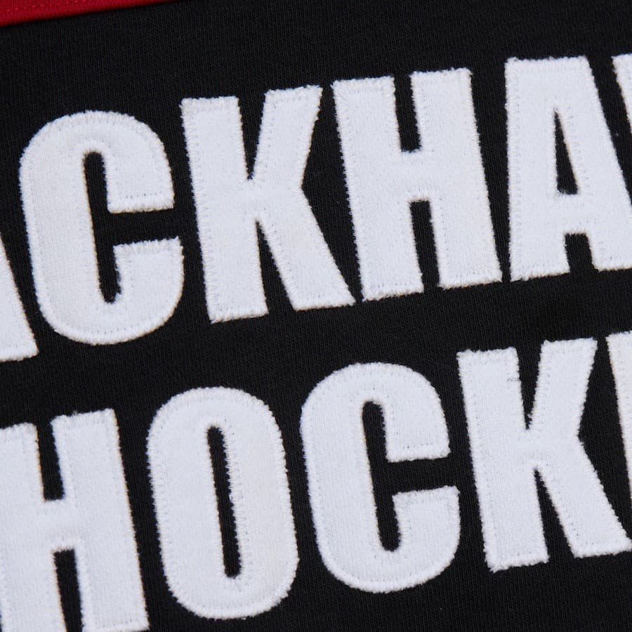 Худи Mitchell & Ness Black Chicago Blackhawks Head Coach Fleece Pullover Hoodie