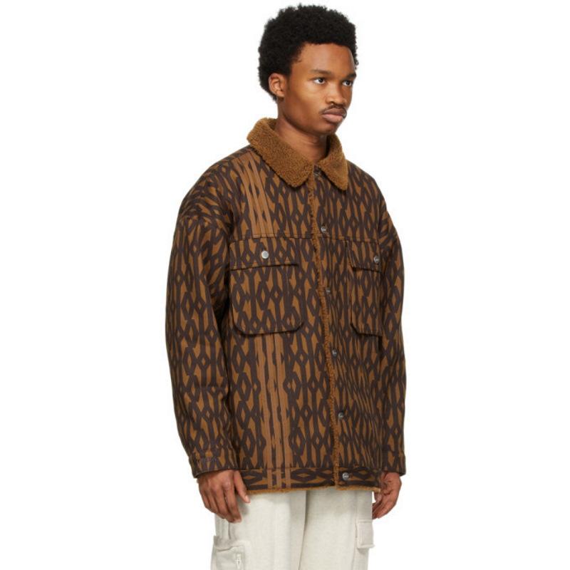 Куртка adidas Ivy Park Denim Monogram Jacket (All Gender) Wild Brown/Night Red