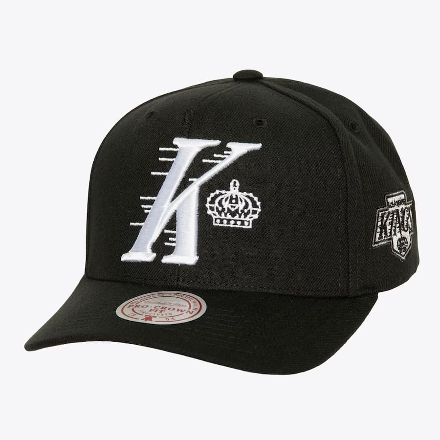 Бейсболка Mitchell & Ness Black Los Angeles Kings Icon Grail Pro Vintage Snapback Hat