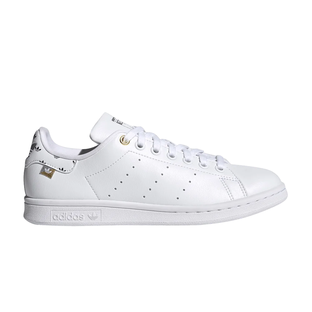 Krossovki-Adidas-Wmns-Stan-Smith-White-Silver-Gold