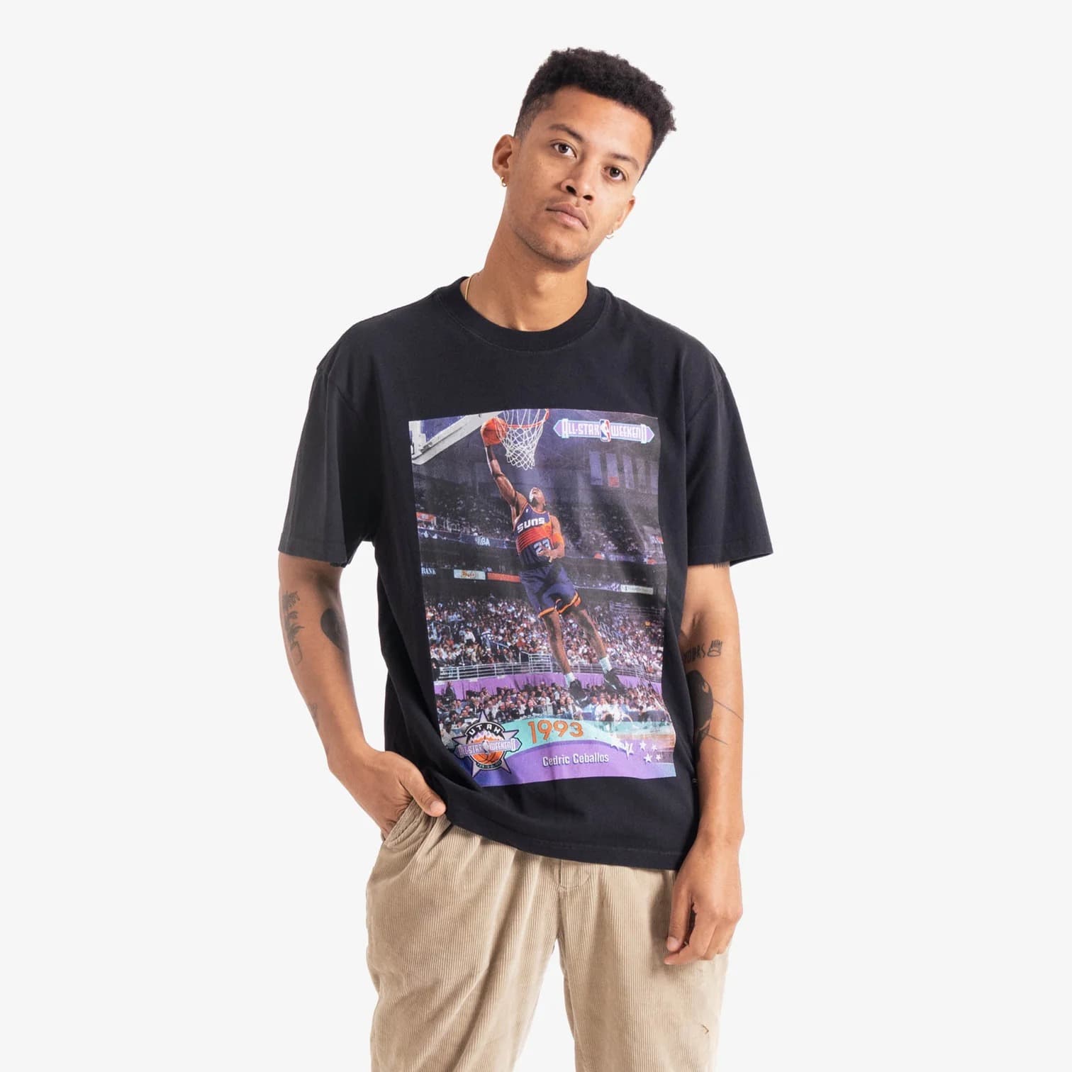 Футболка Mitchell & Ness Cedric Ceballos Phoenix Suns Vintage 1993 All Star Weekend Dunk NBA T-Shirt