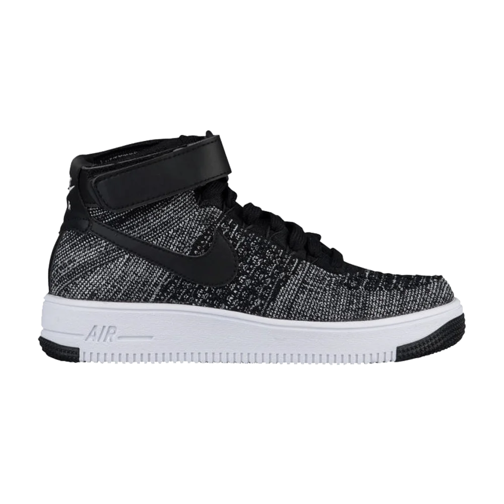 Krossovki-Nike-Air-Force-1-Ultra-Flyknit-Mid-GS-Black-White