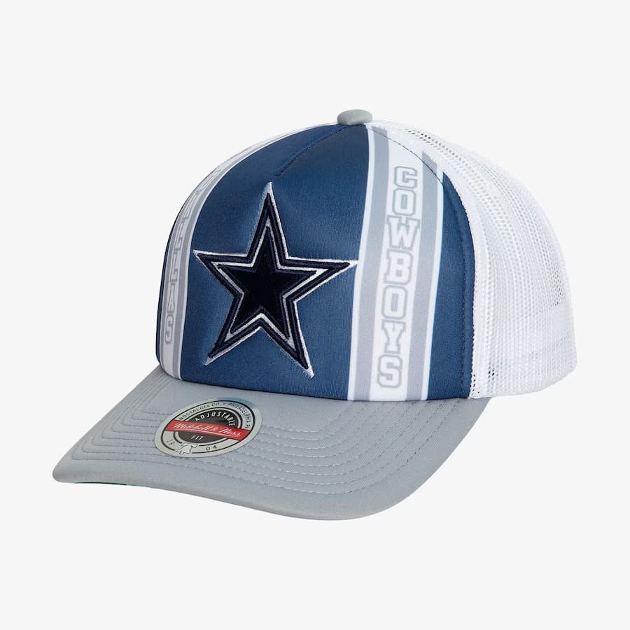 Бейсболка Mitchell & Ness Navy Gray Dallas Cowboys Retro Trucker Adjustable Hat