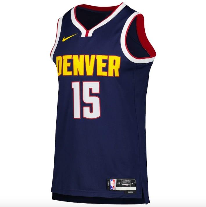 Баскетбольная джерси 2022-23 Denver Nuggets #15 Nikola Jokic Nike Icon Navy Jersey