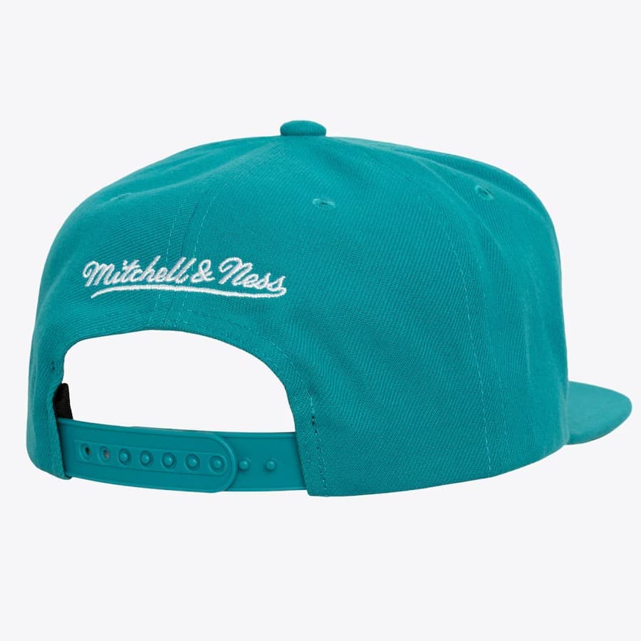 Бейсболка Mitchell & Ness Teal Charlotte Hornets Hardwood Classics XL Logo Snapback Hat