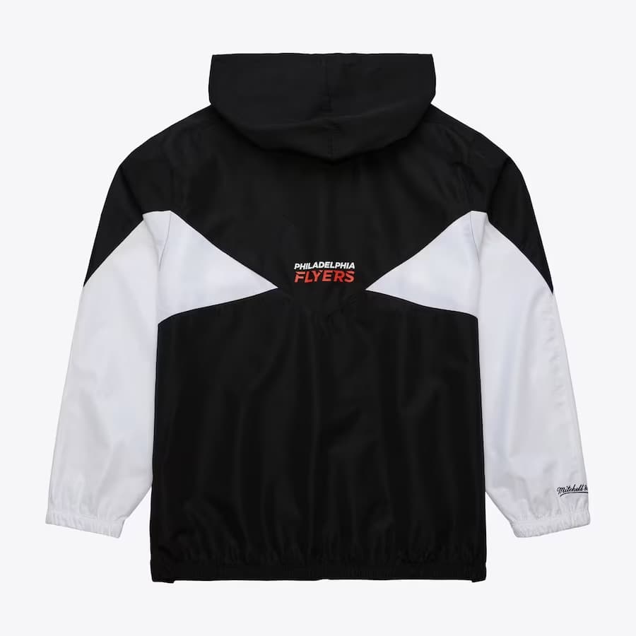 Ветровка с капюшоном Mitchell & Ness Black Philadelphia Flyers Ultimate Lightweight Full-Zip Windbreaker Jacket
