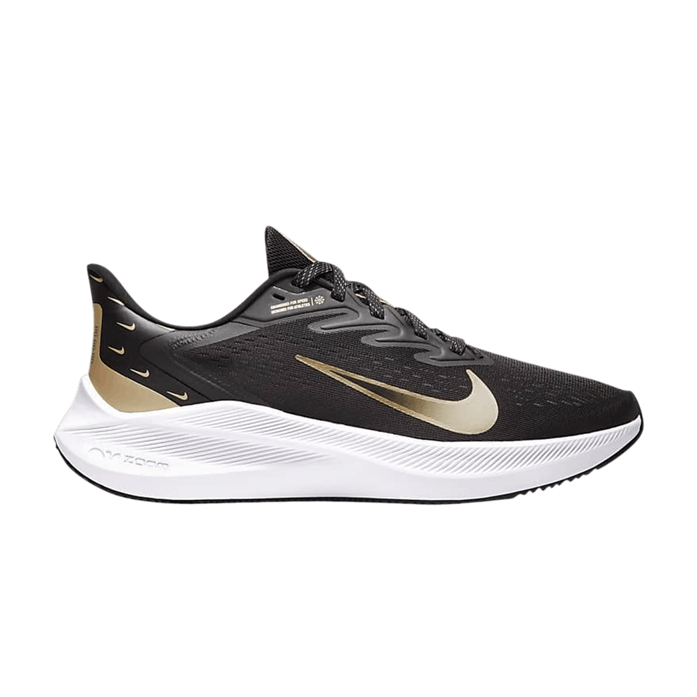 Кроссовки Nike Wmns Zoom Winflo 7 Premium 'Black Metallic Gold Grain'