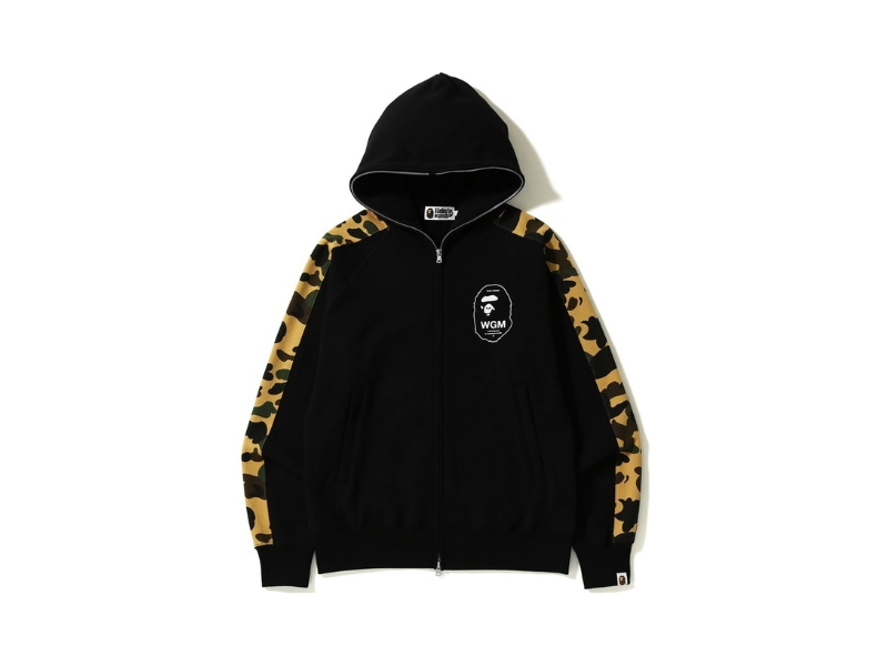 Худи BAPE 1st Camo Line Full Zip Hoodie Black/Yellow