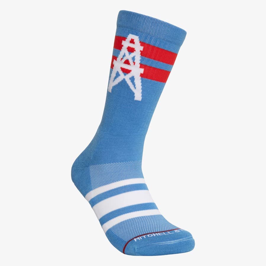 Спортивные носки Mitchell & Ness Oilers Lateral Crew Socks