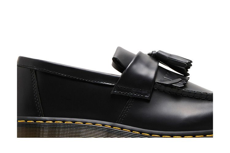 Кроссовки Dr. Martens Adrian Yellow Stitch Leather Tassel Loafer 'Black'