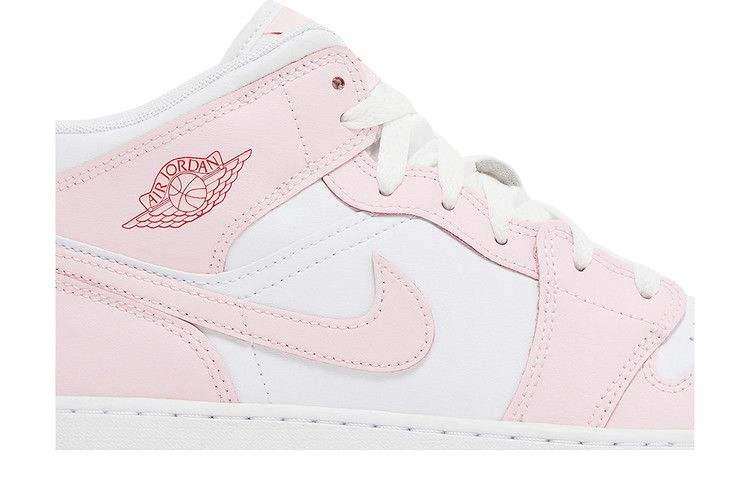 Кроссовки Air Jordan 1 Mid GS 'Pink Foam Fire Red'