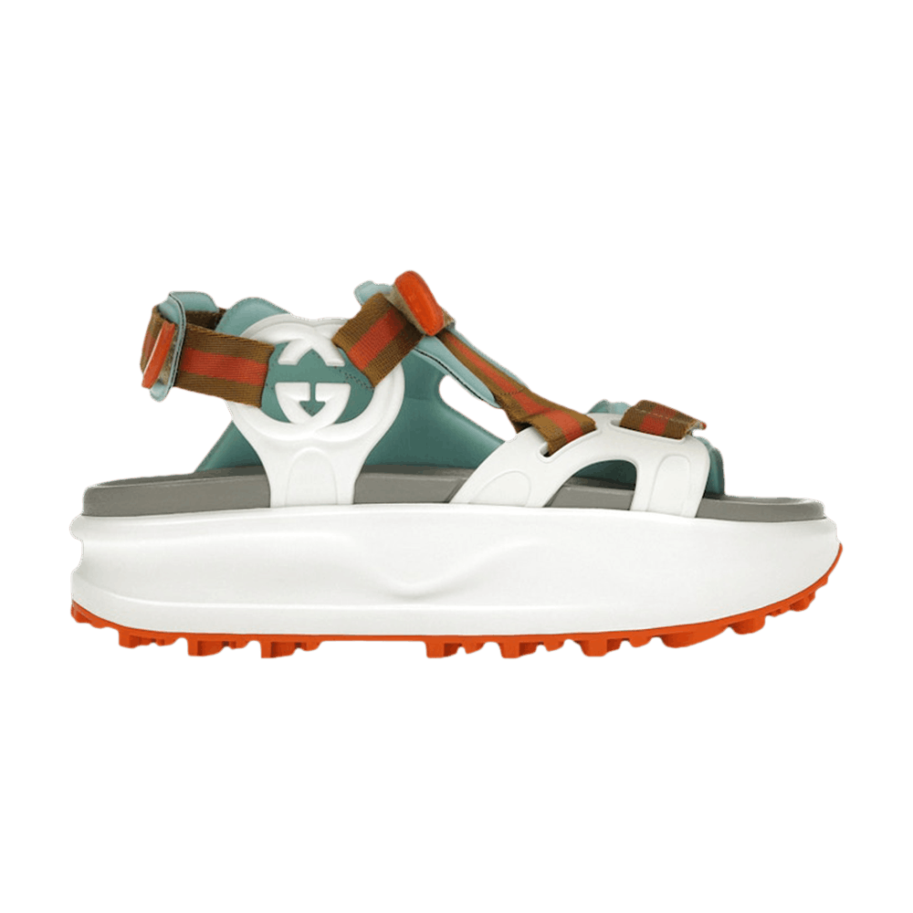 Сандалии Gucci Wmns Platform Sandal 'Color Block - White Blue Orange'