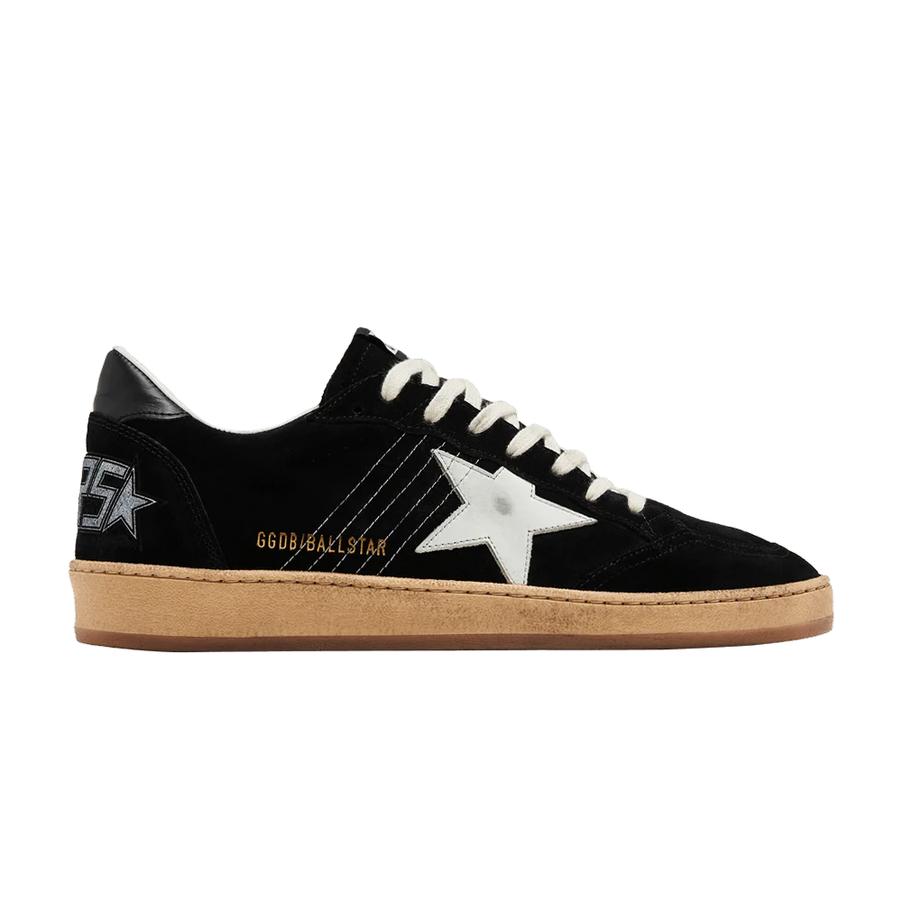 Krossovki-Golden-Goose-Ball-Star-Black-White