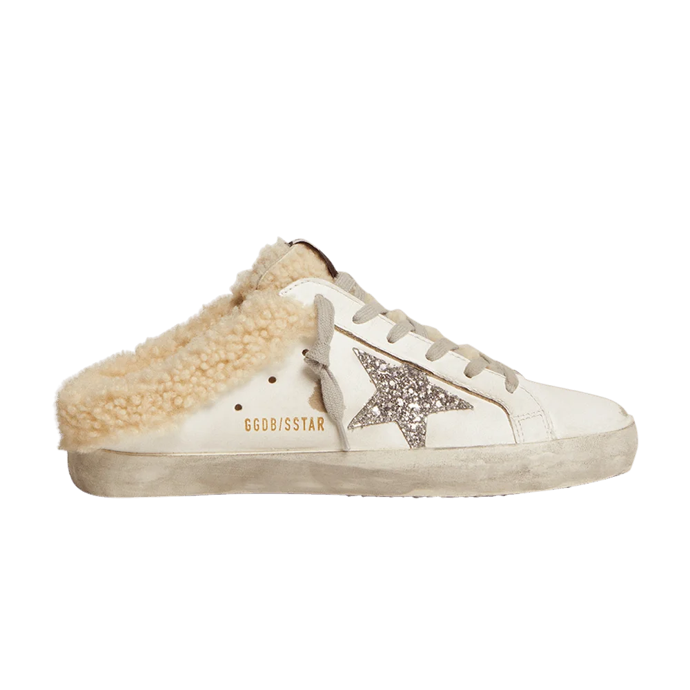 Krossovki-Golden-Goose-Wmns-Superstar-Sabot-White-Silver-Glitter