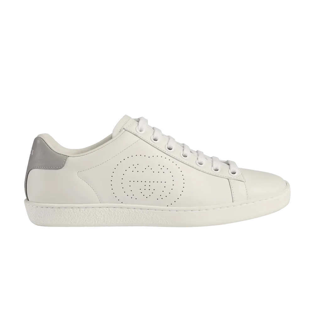 Кроссовки Gucci Wmns Ace 'Interlocking G - White Grey'