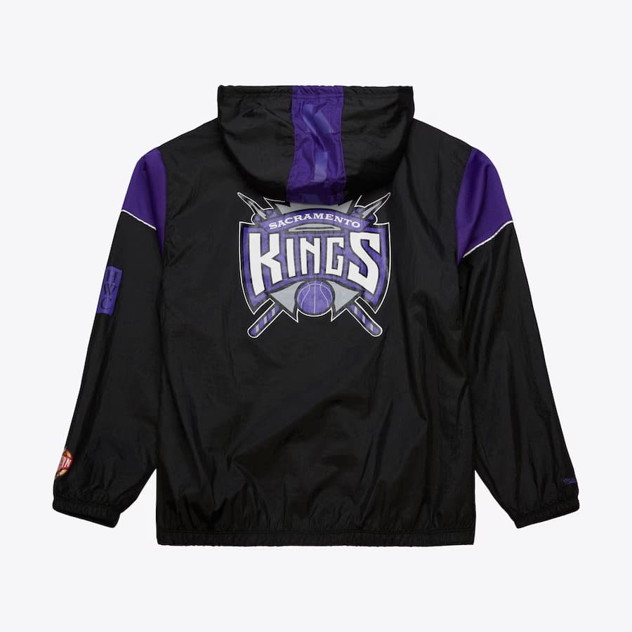 Анорак Mitchell & Ness Black Sacramento Kings Team OG 3.0 Anorak Quarter-Zip Jacket