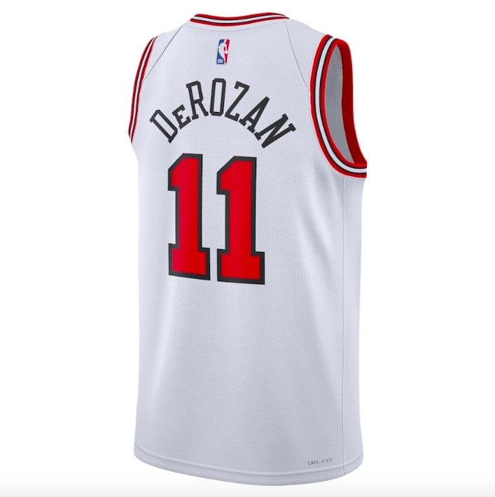 Баскетбольная джерси 2022-23 Chicago Bulls #11 DeMar DeRozan Association White Jersey
