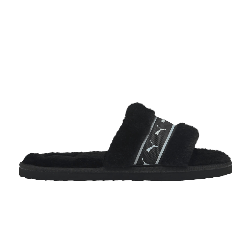 Кроссовки Puma Fluff Remix Slide Jr 'Black White'