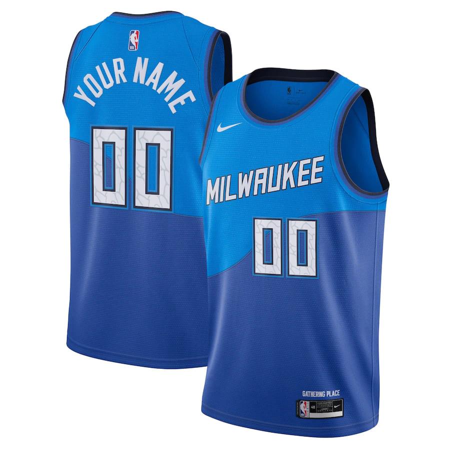 Баскетбольная джерси 2021-22 Milwaukee Bucks Nike City Edition Swingman Jersey – Custom