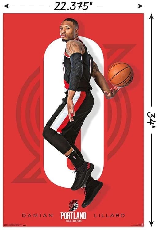 Настенный постер Damian Lillard Portland Trail Blazers NBA Wall Poster