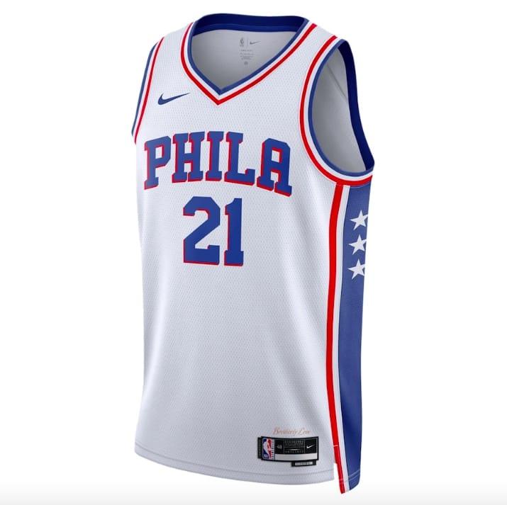Баскетбольная джерси 2022-23 Philadelphia 76ers #21 Joel Embiid Swingman Association White Jersey