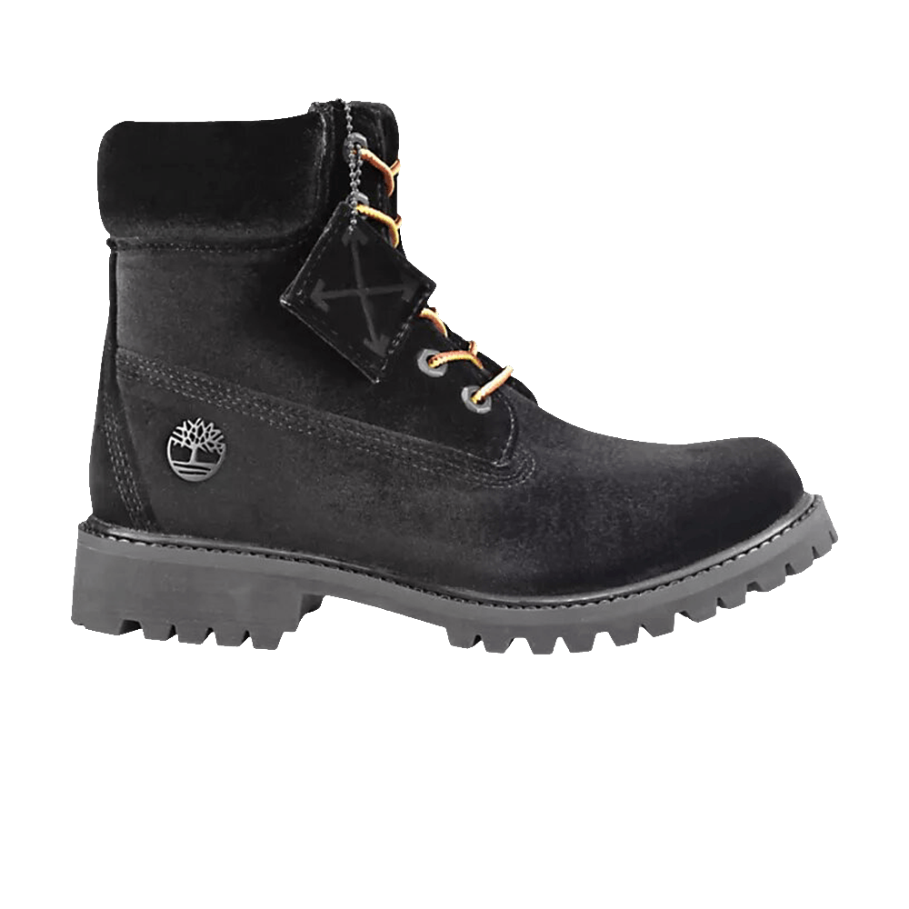 Кроссовки Timberland Off-White x Wmns 6 Inch Premium 'Black Velvet'