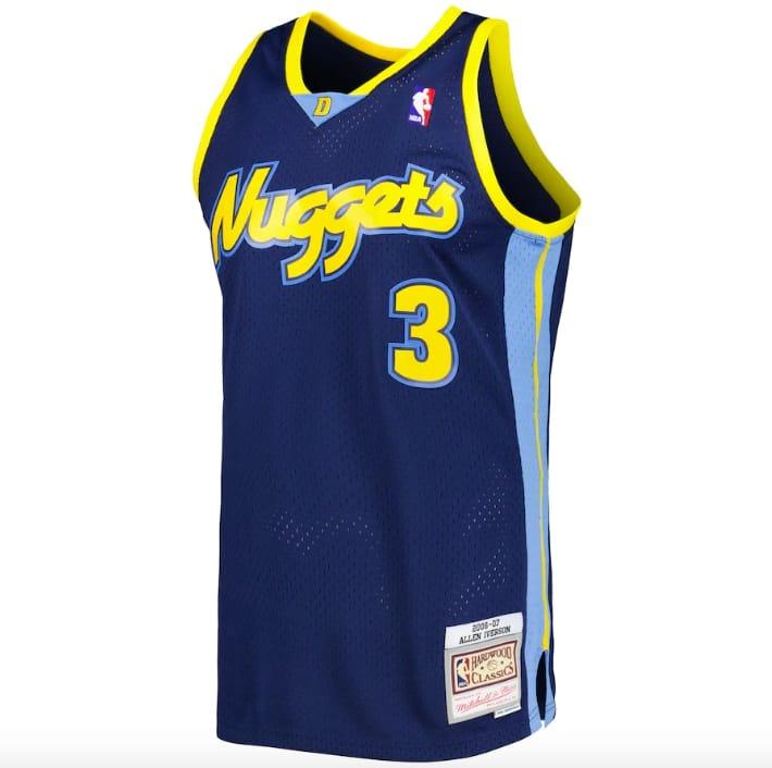 Баскетбольная джерси 2006-07 Denver Nuggets #3 Allen Iverson Mitchell & Ness Swingman Navy Jersey