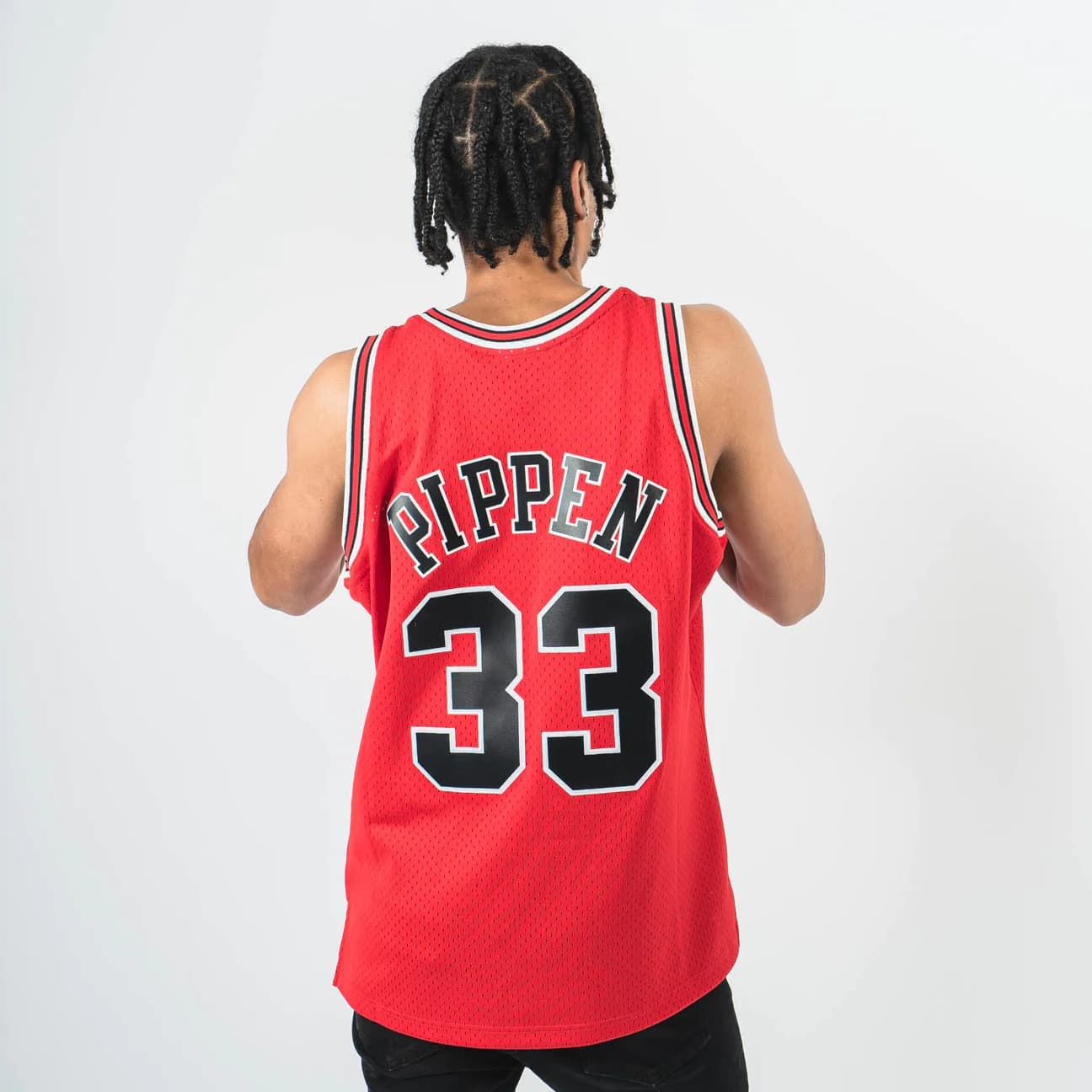 Баскетбольная джерси 1997-1998 Chicago Bulls Scottie Pippen #33 Swingman Hardwood Classic Red Jersey