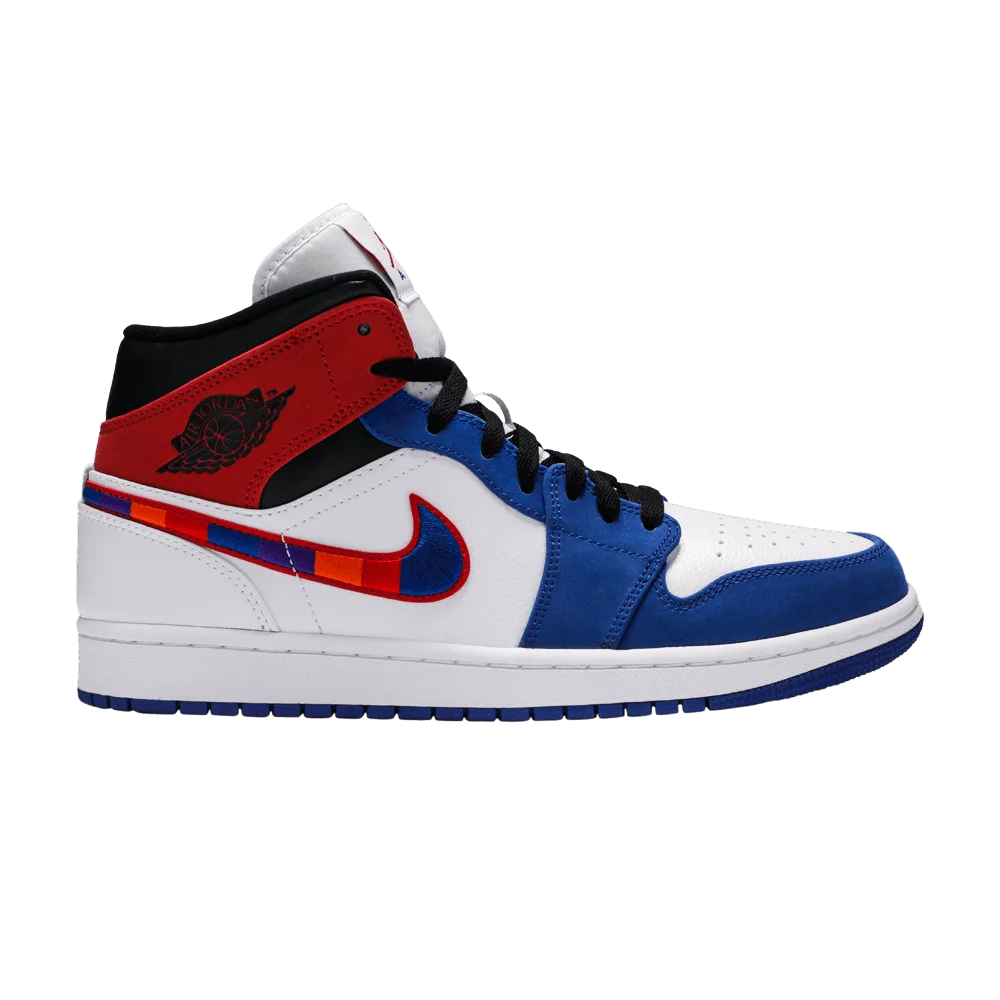 Krossovki-Air-Jordan-1-Mid-Multicolored-Swoosh