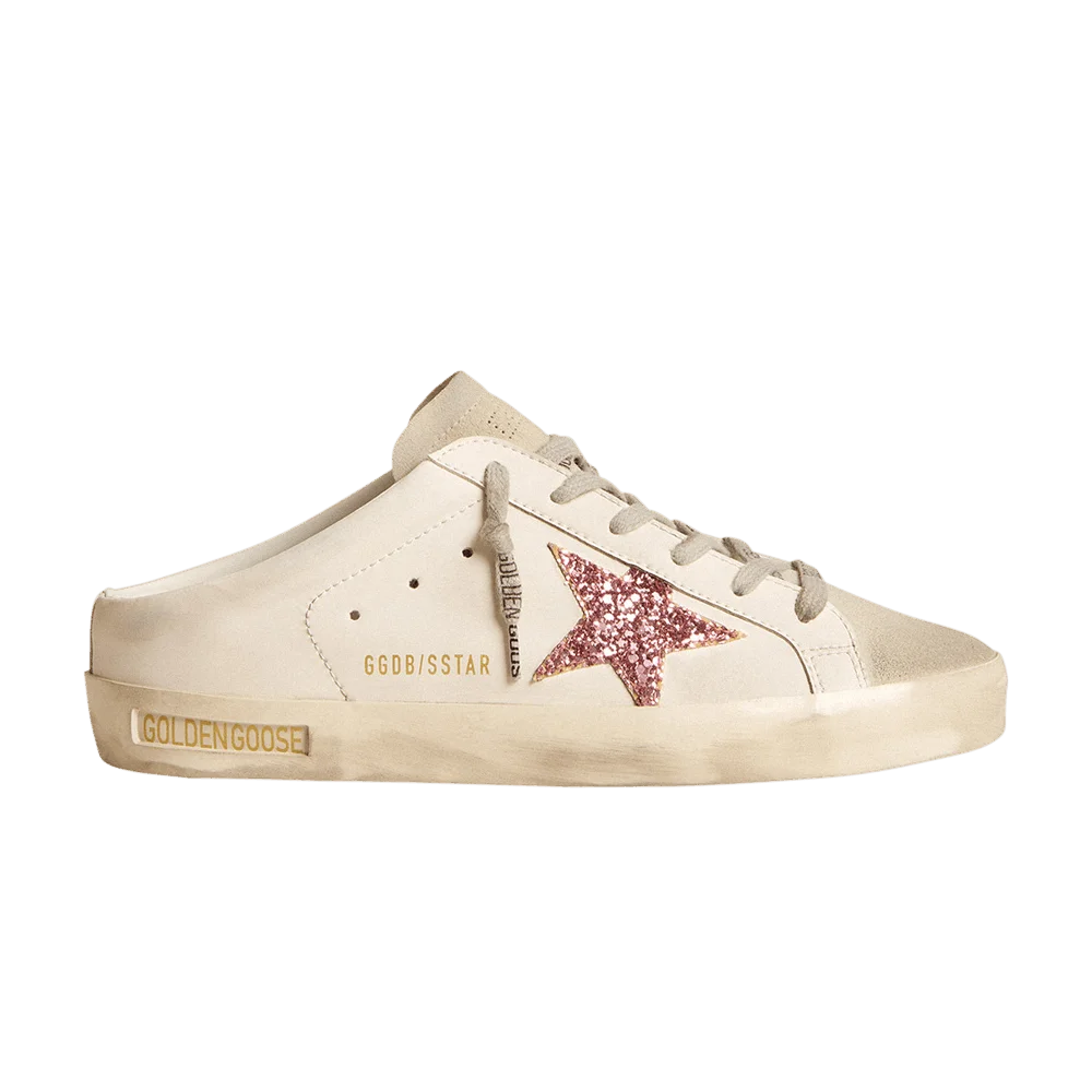 Кроссовки Golden Goose Wmns Superstar Sabot 'White Pink Glitter'