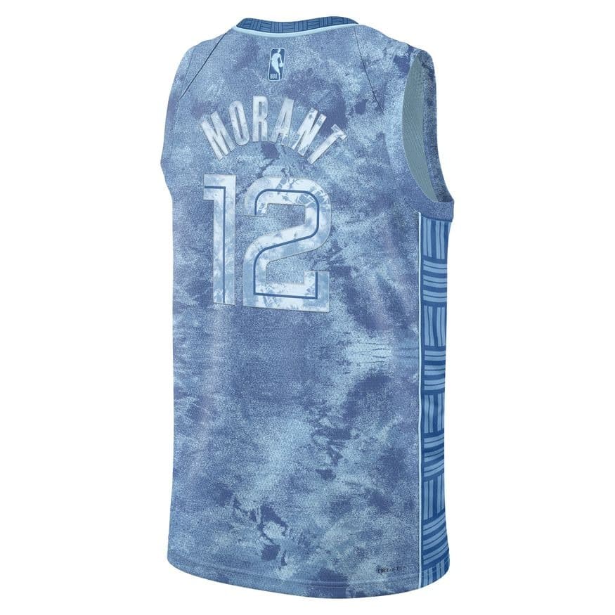 Баскетбольная джерси 2023 Memphis Grizzlies Ja Morant #12 Swingman Select Series Blue Jersey