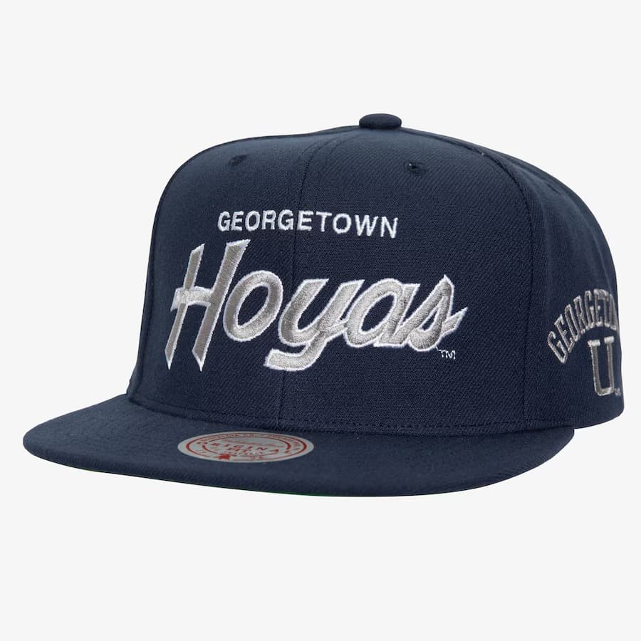 Бейсболка Mitchell & Ness Navy Georgetown Hoyas Just Don Team Vault Snapback Hat