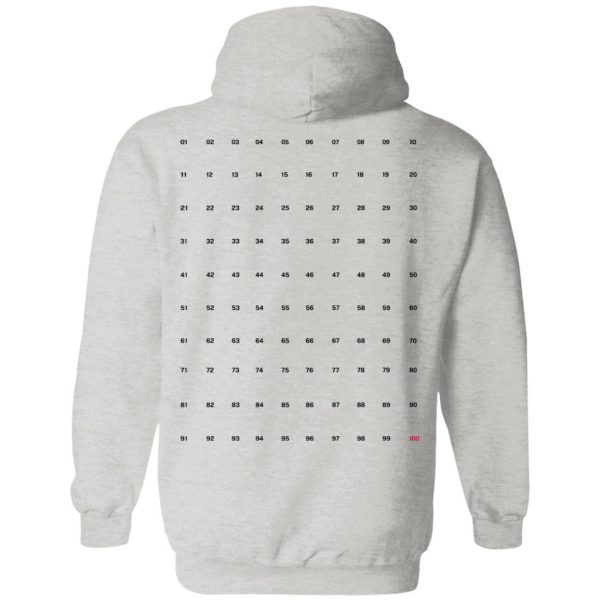 Худи 100 Thieves Numbers Hoodie Grey