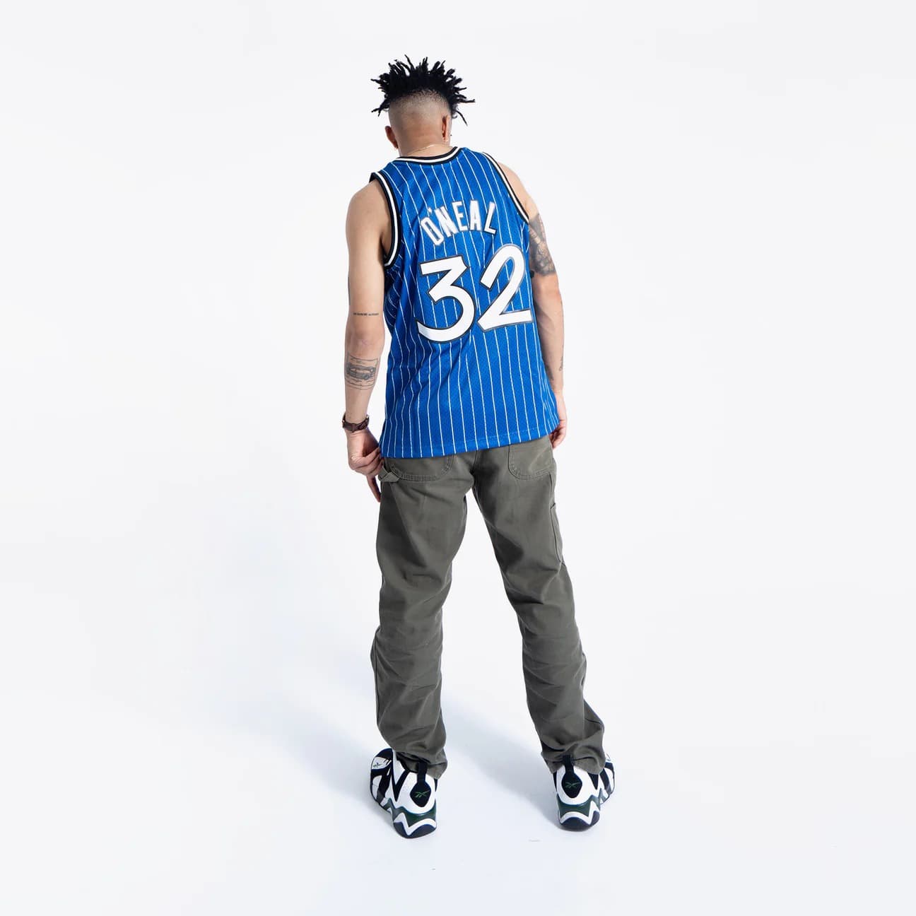 Баскетбольная джерси 1994-95 Orlando Magic Shaquille O’Neal #32 Swingman Hardwood Classics Blue Pinstripes Jersey
