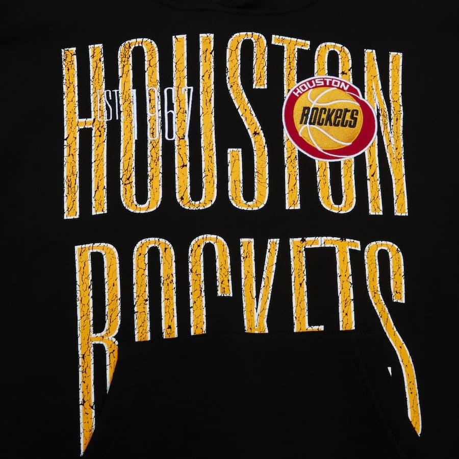 Худи Mitchell & Ness Black Houston Rockets Team OG Fleece Pullover Hoodie