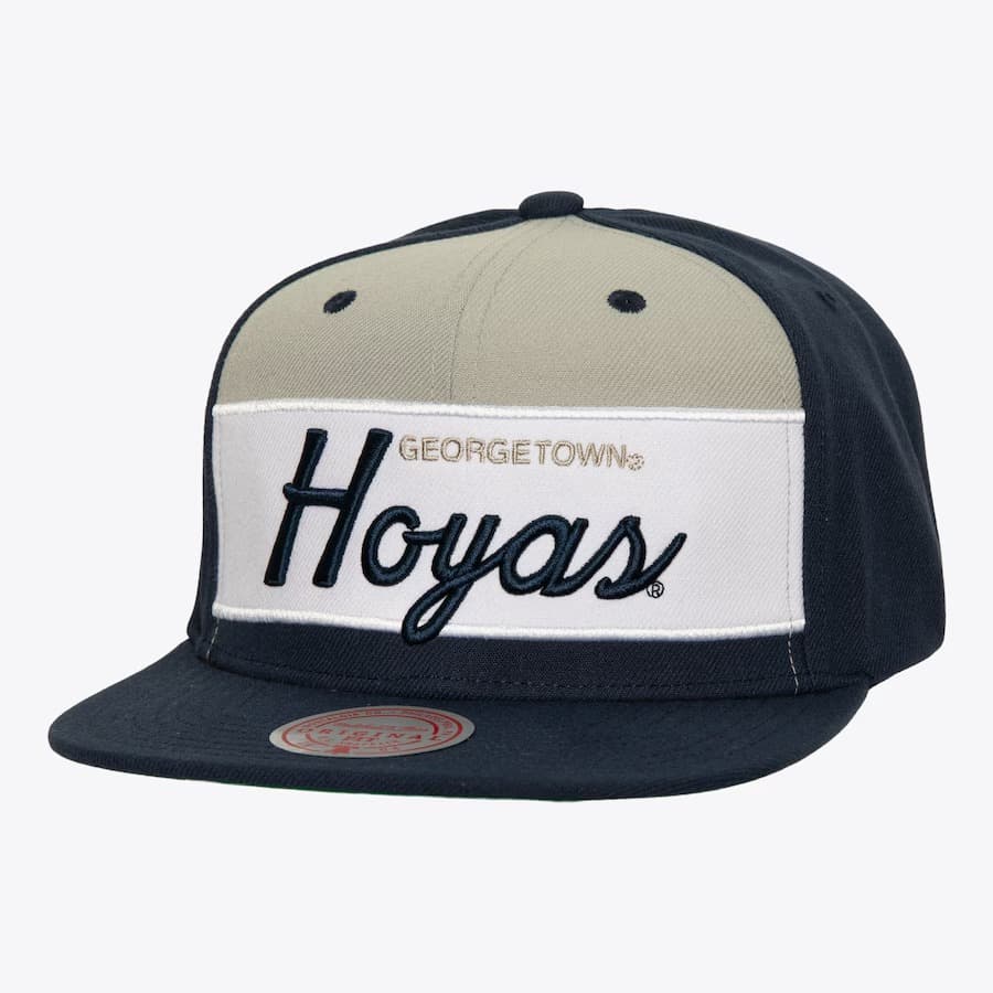 Бейсболка Mitchell & Ness Navy Georgetown Hoyas Retro Sport Vintage Snapback Hat