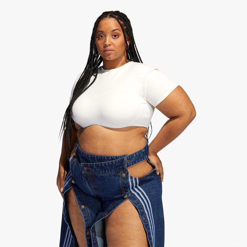 Спортивный топ adidas Ivy Park Crop Top (Plus Size) Off White