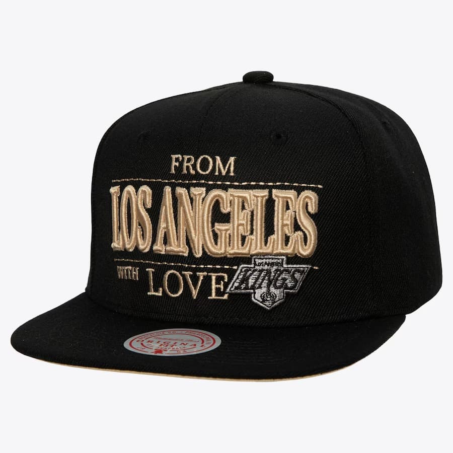 Бейсболка Mitchell & Ness Black Los Angeles Kings With Love Snapback Hat