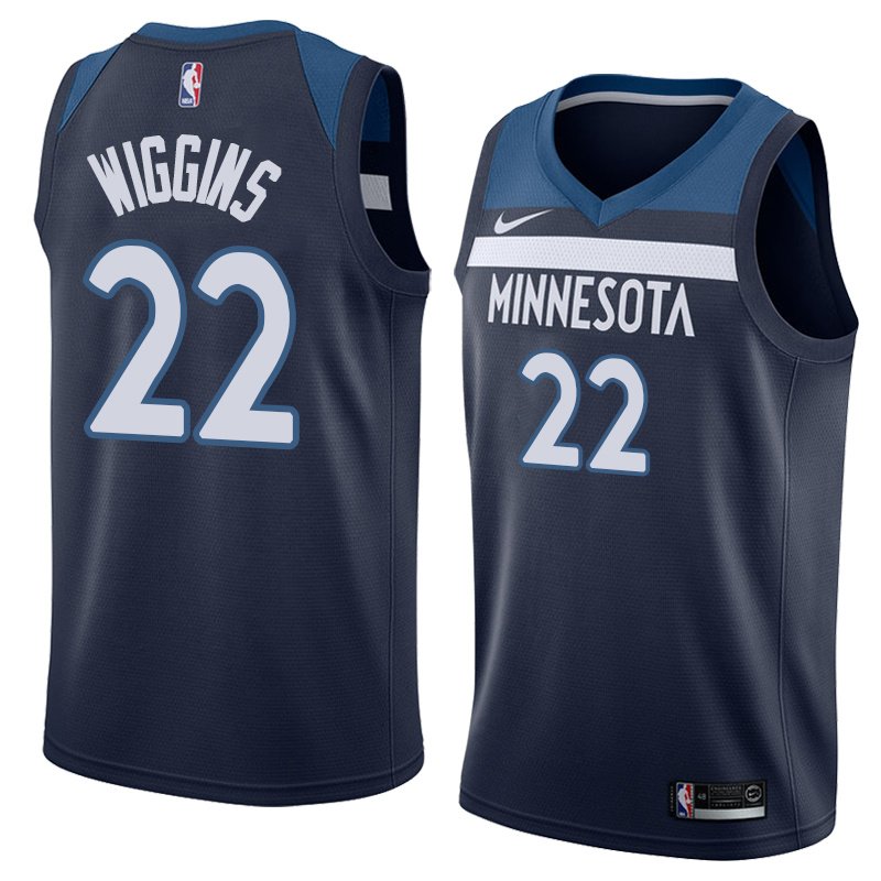 Баскетбольная джерси 2017-18 Andrew Wiggins Minnesota Timberwolves #22 Icon Navy