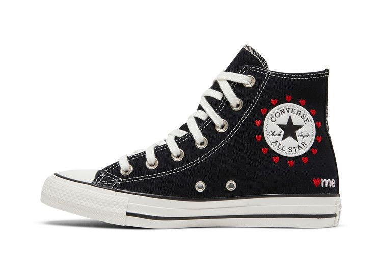 Кроссовки Converse Wmns Chuck Taylor All Star High 'Embroidered Hearts - Black'
