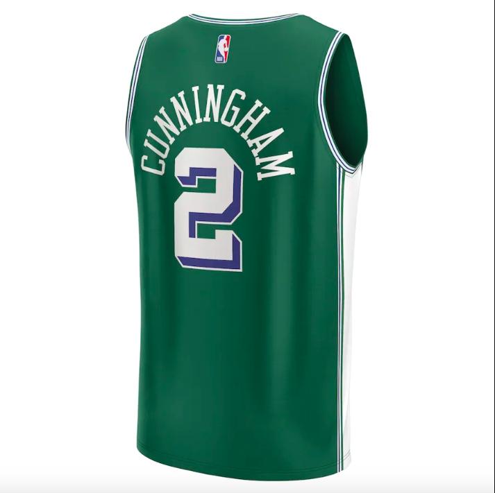 Баскетбольная джерси 2022-23 Detroit Pistons #2 Cade Cunningham Fast Break City Green Jersey