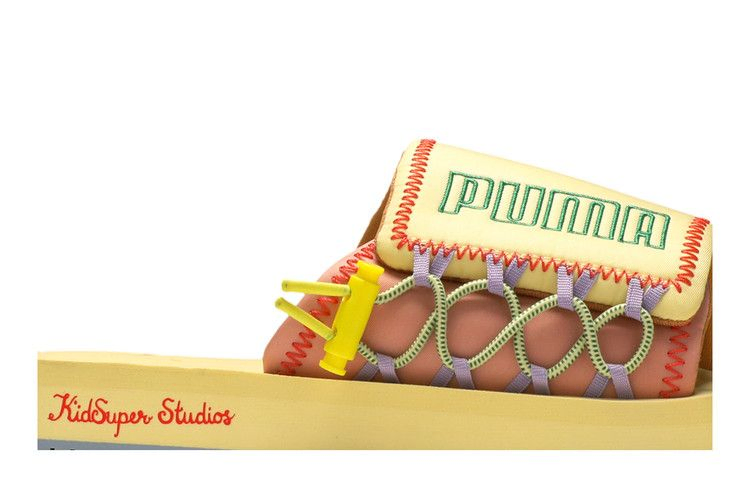 KidSuper Studios x Puma Wilo Slide 'Yellow Peach Beige'