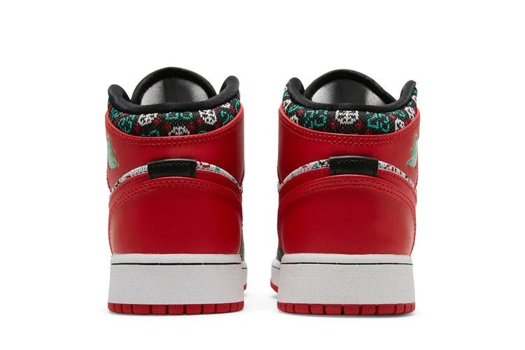 Кроссовки Air Jordan 1 Mid SE GS 'Ugly Christmas Sweater'