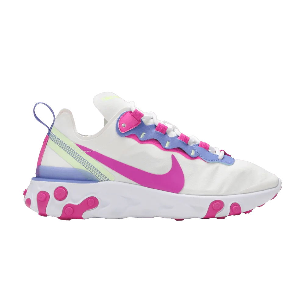 Krossovki-Nike-Wmns-React-Element-55-White-Fire-Pink