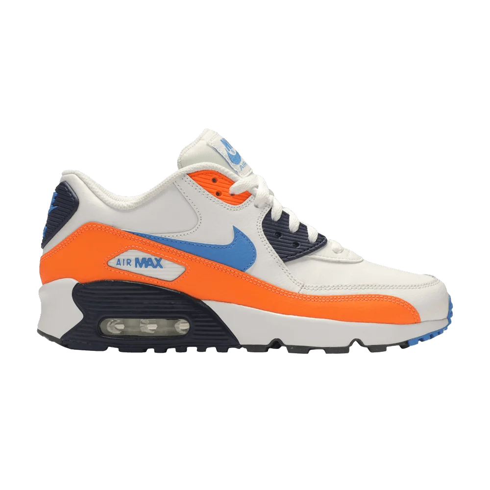 Krossovki-Nike-Air-Max-90-Leather-GS-White-Total-Orange