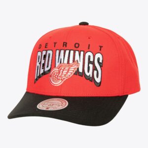 Mitchell-Ness-Red-Detroit-Red-Wings-Boom-Text-Pro-Vintage-Snapback-Hat-300x300