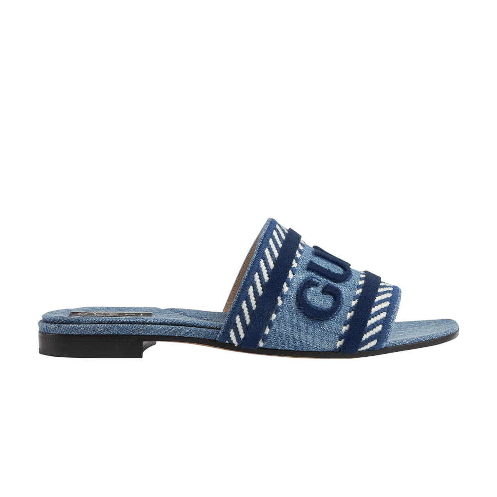 Сандалии Gucci Wmns Gucci Script Slide Sandal 'Light Blue Denim'