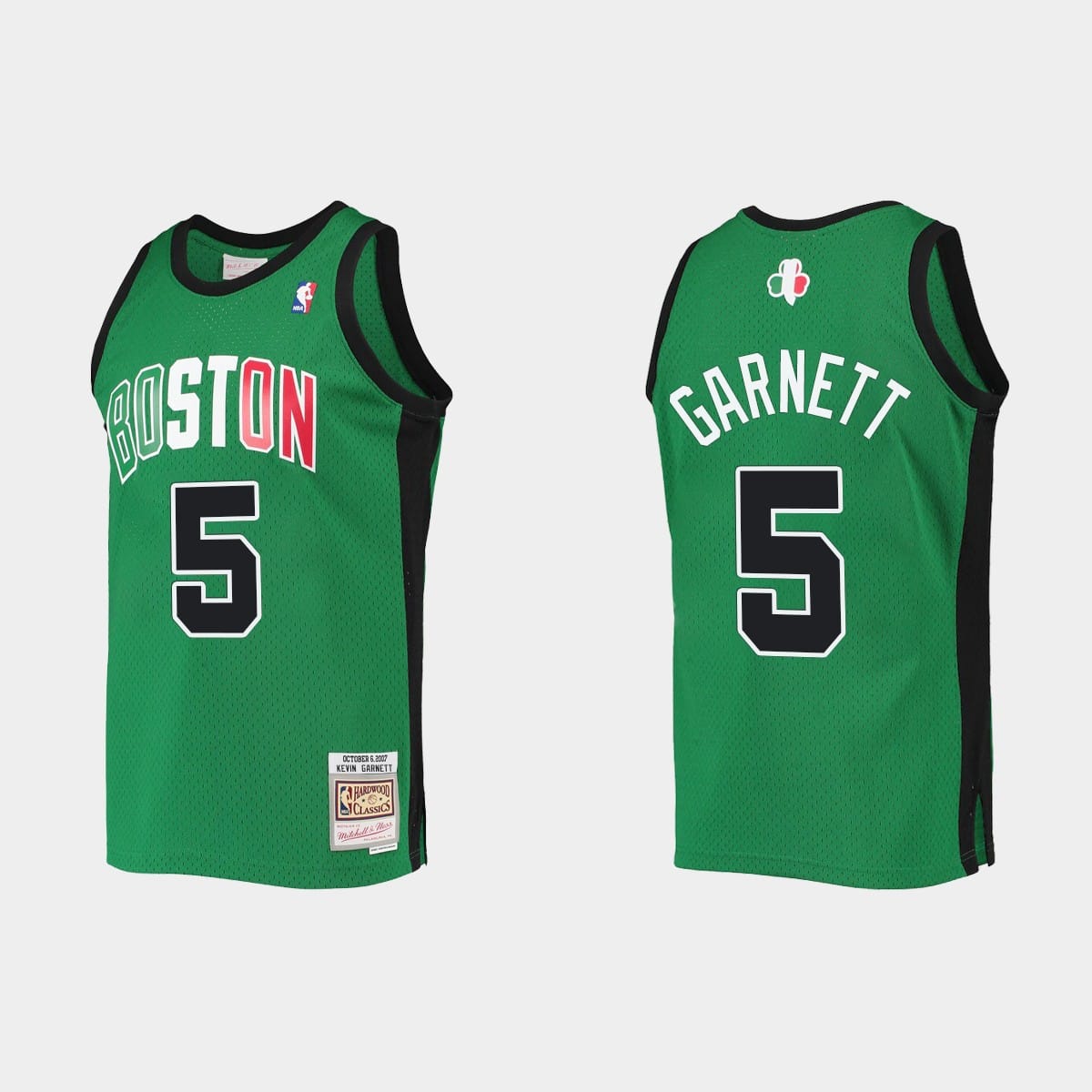 Баскетбольная джерси Boston Celtics #5 Kevin Garnett Green Hardwood Classics Alternate Jersey