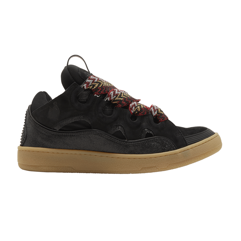 Кроссовки Lanvin Curb Leather and Glitter Sneakers 'Black'